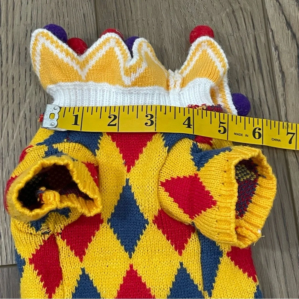 Halloween Dog‎ Clown Costume Knitted